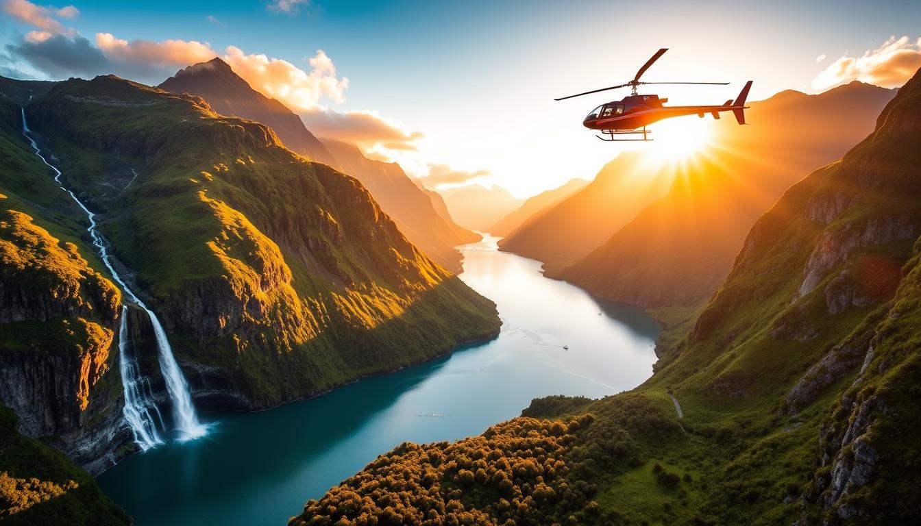 Helicopter Tour in Milford Sound, New Zealand