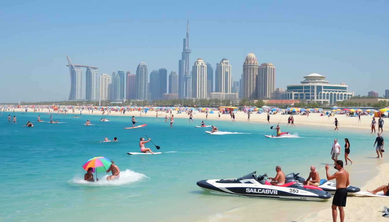 Combine Beach Games with Watersports at Jumeirah Beach