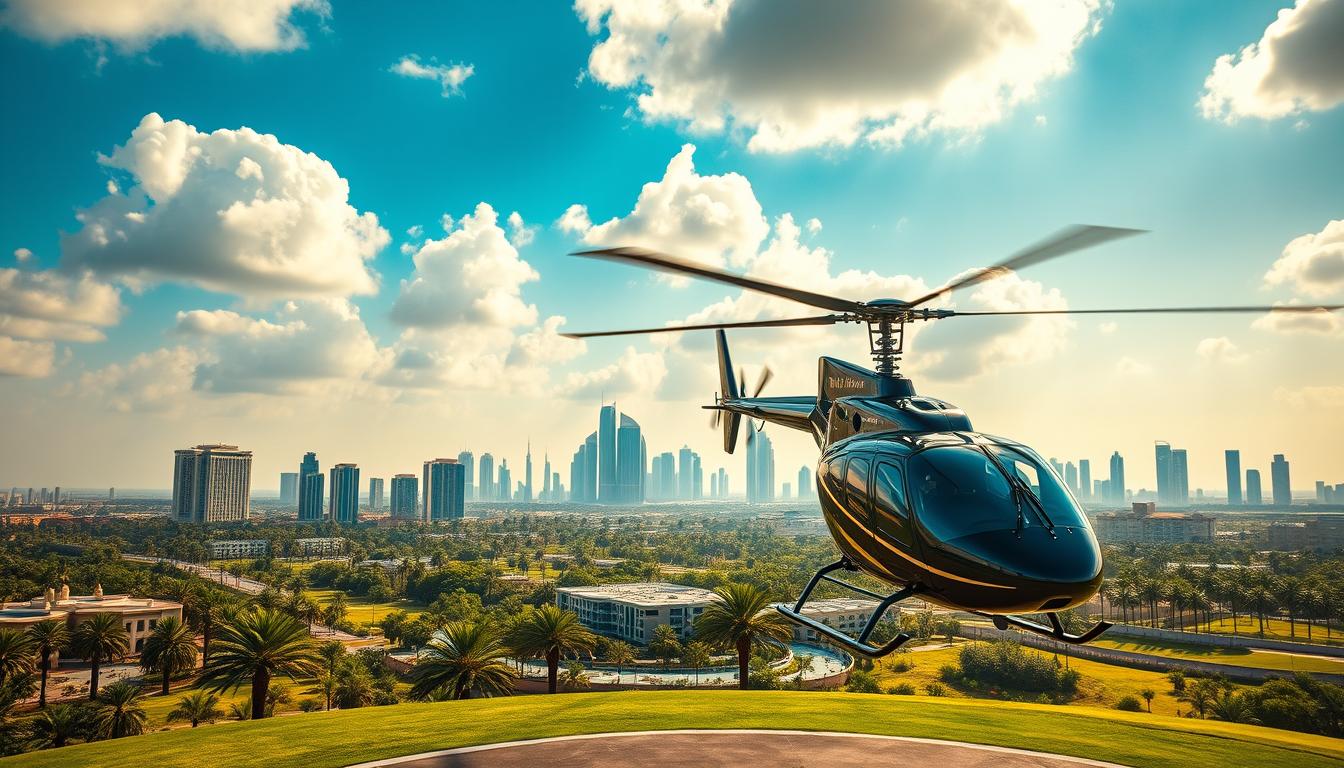 Helicopter Ride Booking Service Near The Greens Dubai | FZ Heli Tours