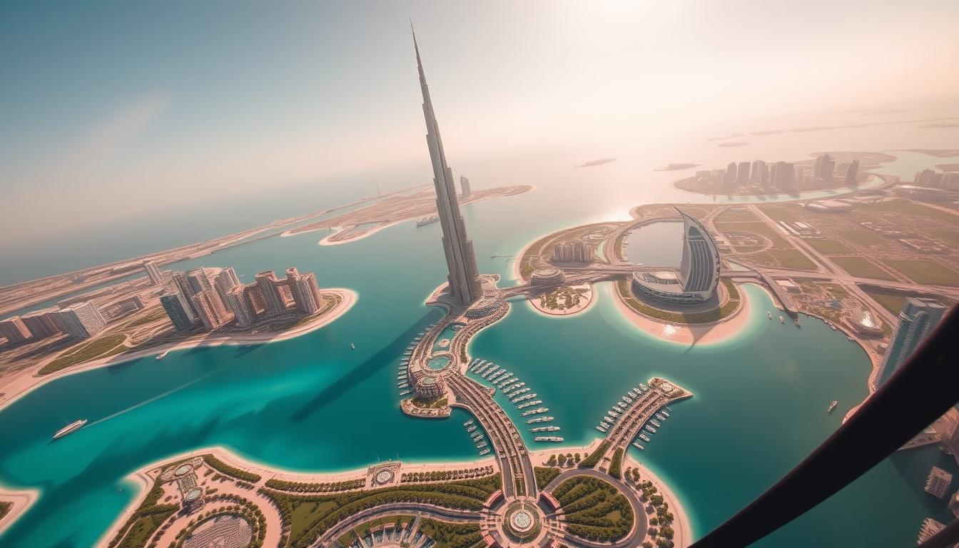 Experience Fly Over Dubai: Burj Khalifa & Palm Jumeirah